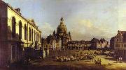 Bernardo Bellotto The New Market Square in Dresden. USA oil painting reproduction